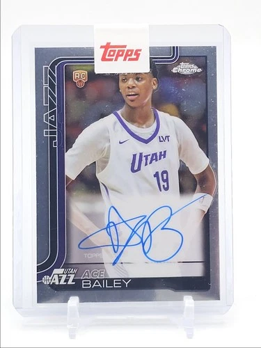 ACE BAILEY 2025-26 TOPPS CHROME ROOKIE AUTOGRAPH UTAH JAZZ RC AUTO Q2098