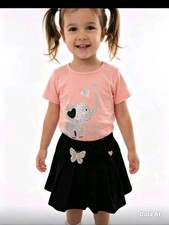 Beautiful Girls Skort Set with beautiful diamonte butterfly Age 4-5 Years New
