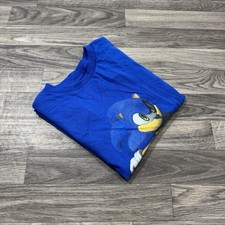 Sonic the Hedgehog Kids Blue Graphic T-Shirt Jumping Pose   Size 7