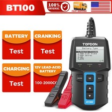 Topdon Bt100 12v Car Battery Load Tester 2026 System Analyzer For 100-2000cca Topdon Bt100 12v Car Battery Load Tester 2026 System Analyzer For 100-2000cca