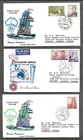 Australia 7 first day covers from 1964 flower, explorer set, included L2 [789