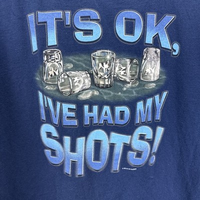 Vintage 2002 Big Dogs It's Ok I've Had My Shots Graphic Funny T-Shirt Men's 2XL