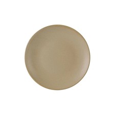 Tuxton China Inc VYA-080 Zion 8" Matte Beige Porcelain Round Coupe Plate - 2 Doz