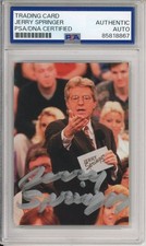 1998 Comic Images Trading Card Jerry Springer Show Signed RC Rookie PSA DNA COA