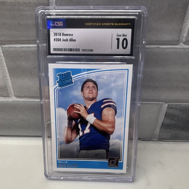 Panini Donruss 2018 Josh Allen #304 Rated Rookie Buffalo Bills CSG 10