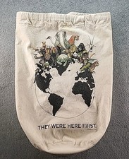 Vtg 90s Human i Tees THEY WERE HERE FIRST - Backpack Tote Bag SEE PHOTOS