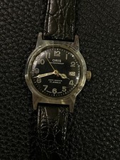 Vintage Oris Manual Winding Black Dial Swiss Men's Watch Serviced