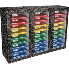 Really Good Stuff Classroom Mail Center - 27 Slots Black - Office Mailboxes