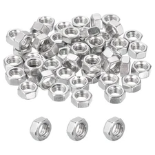 50 Pcs M5x0.8mm Hex Nuts 316 Stainless Steel Metric Coarse Thread Hardware Nut