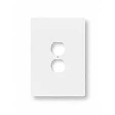 Oversize Duplex Electric Outlet Cover Wall Plate 5x7 Jumbo 1-Gang White USA Made
