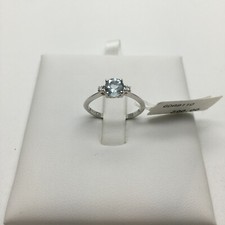 ANELLO MIGLIORI GIOIELLI, con acquamarina, diamanti e oro bianco 18 KT ref. GDA9