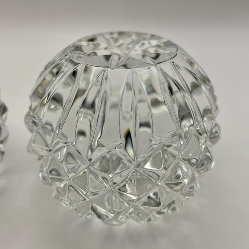 "Juego de 2 bolas de nieve orbe vintage de 3"" con candelabro de cristal Waterford Lismore" - Imagen 9 de 13