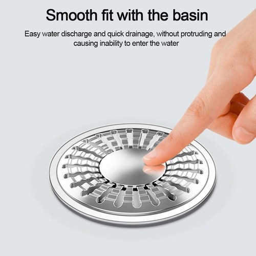 Anti-clog Pop Up Drain Filter Plastic Sink Strainer Bathroom Accessory - Picture 9 of 9