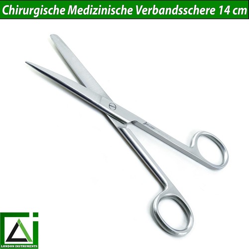 5 forbici chirurgia dentale appuntite smussate forbici medicazione clinica studio ospedale CE - Foto 6 di 7
