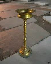 Vintage Solid Brass Large Planter CandleStick Styles Art Deco Garden Patio