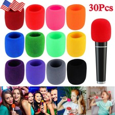 30 Pack Thick Handheld Stage Microphone Windscreen Karaoke Sponge Foam Cover USA