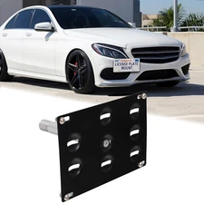 For Benz W205 C400 C43AMG C63AMG Car Front Tow Hook License Plate Bracket Mount