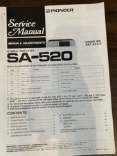 PIONEER SA-520 SA520 Service Manual  ORIGINAL 