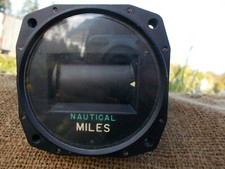 Vintage Aircraft gauge Nautical Miles Distance Measuring Indicator 