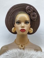 Aso-Oke African Headtie Auto Gele, Headgear.