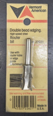 Vermont American Double Bead Edging HSS Router Bit 1/2