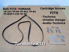 TURNTABLE BELT FITS YAMAHA YP-211 YP-B4 YP-B11 YP-B2  CARTRIDGE SCREW KIT NEW