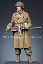 ALPINE MINIATURES 1:35 SET 35293 WWII US MG GUNNER WINTER  1 FIGURE-2 HEADS 