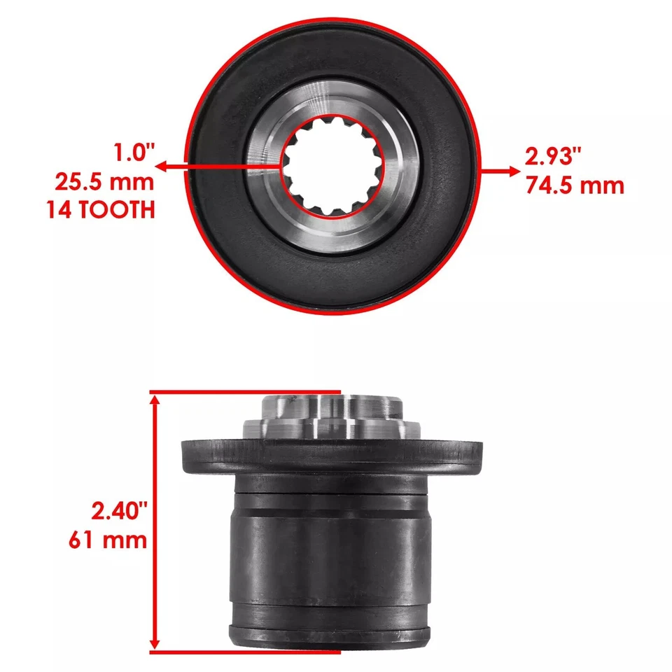 Eje de transmisión diferencial delantero y acopladores para Yamaha Grizzly 660 YFM660 03-08 Foto 4 de 4
