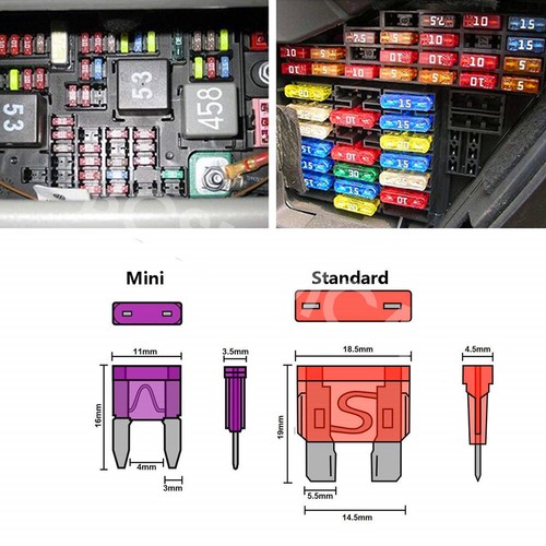 140pcs Car Blade Fuse Assortment Kit Mini Blade Fuse Medium for Auto Truck Boat - Picture 3 of 13