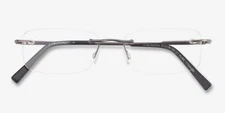 NATURALLY RIMLESS EYEGLASSES FRAME 554268149 RIMLESS METAL TEMPLE SIZE 54-19-140