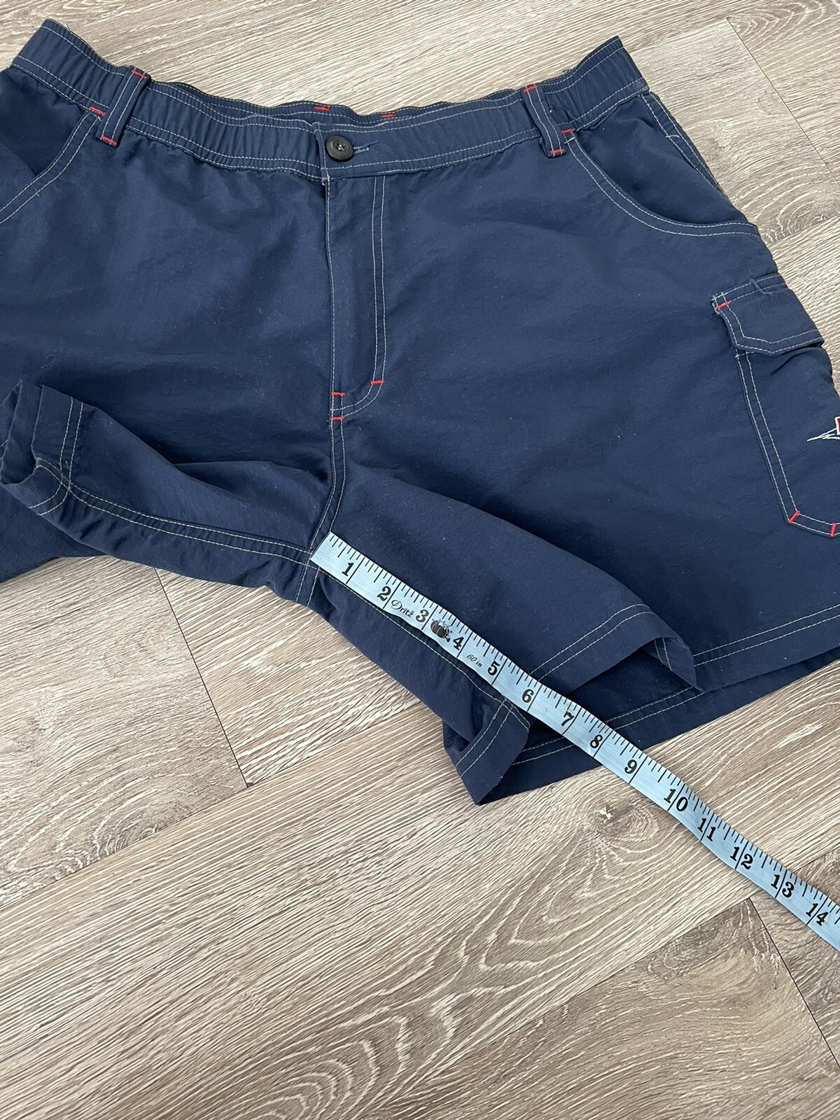 FishWorks Men's Blue Nylon Cargo Fishing Shorts, Styl… Gem