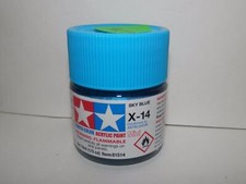 Tamiya Color Acrylic Paint Mini Sky Blue X-14 10ml NEW