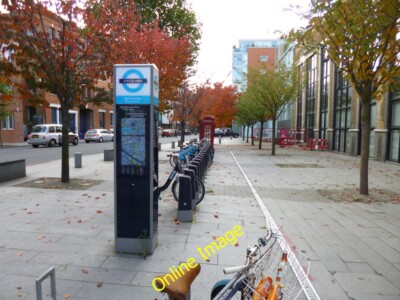 Photo 6x4 Bermondsey, bicycle hire London Barclays Cycle Hire stands on T c2012