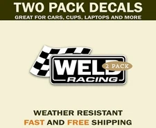 Weld Racing Vinyl Stickers – Drag Racing & Performance Decals, Set of 2