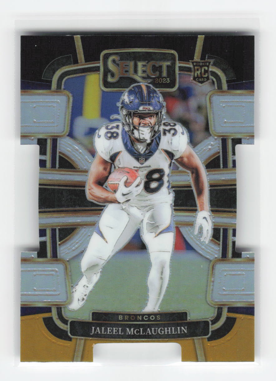 2023 Panini Select #32 Jaleel McLaughlin Black and Gold Prizms Die Cuts