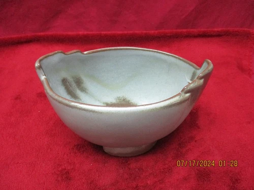 Vintage Frankoma  Pottery, #35 Mint Bowl, Woodland Moss