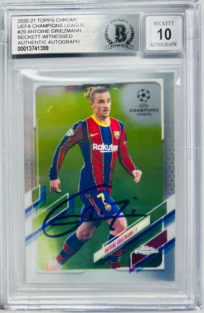 2020-21 Antoine Griezmann Signed Topps Chrome UEFA CL #29