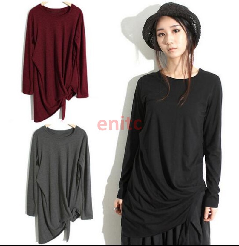 2019 Spring Long Sleeve Cotton Blend Casual Womens Tops Blouse Loose Base Shirts 2019 Spring Long Sleeve Cotton Blend Casual Womens Tops Blouse Loose Base Shirts