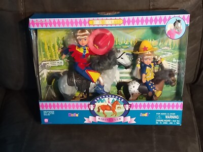 Vintage 1999 Shenandoah Riding Club Katie & Jodi w/ Horses Play Set 