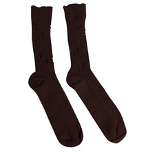 DOLCE & GABBANA Socks Brown Cotton Stretch Over The Calf Unisex s. Tag L 300usd