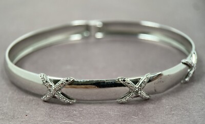 vintage silver bangle セット Vintage 925 Sterling Silver FAS XXX TRIPLE X Bangle Bracelet 7in