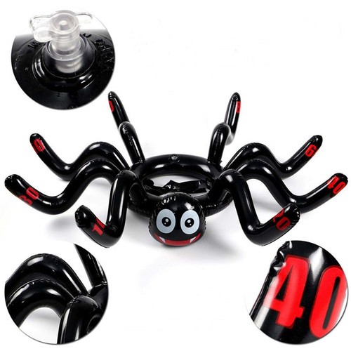 16pcs Halloween Ring Toss Game Inflatable Spiders Witch Hat Ring Toss Game Set - Picture 11 of 14