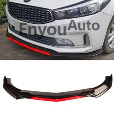For Kia Sorento Front Bumper Lip Spoiler Splitter Diffuser Glossy Black Red