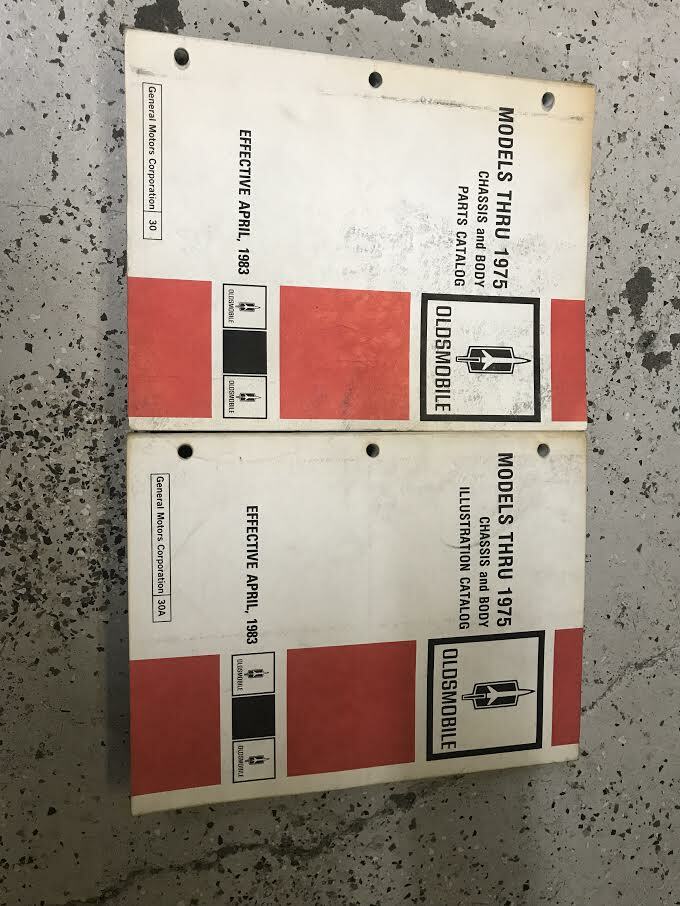 1969 1970 1971 1972 1973 1974 1975 Oldsmobile Parts Catalog Manual Set