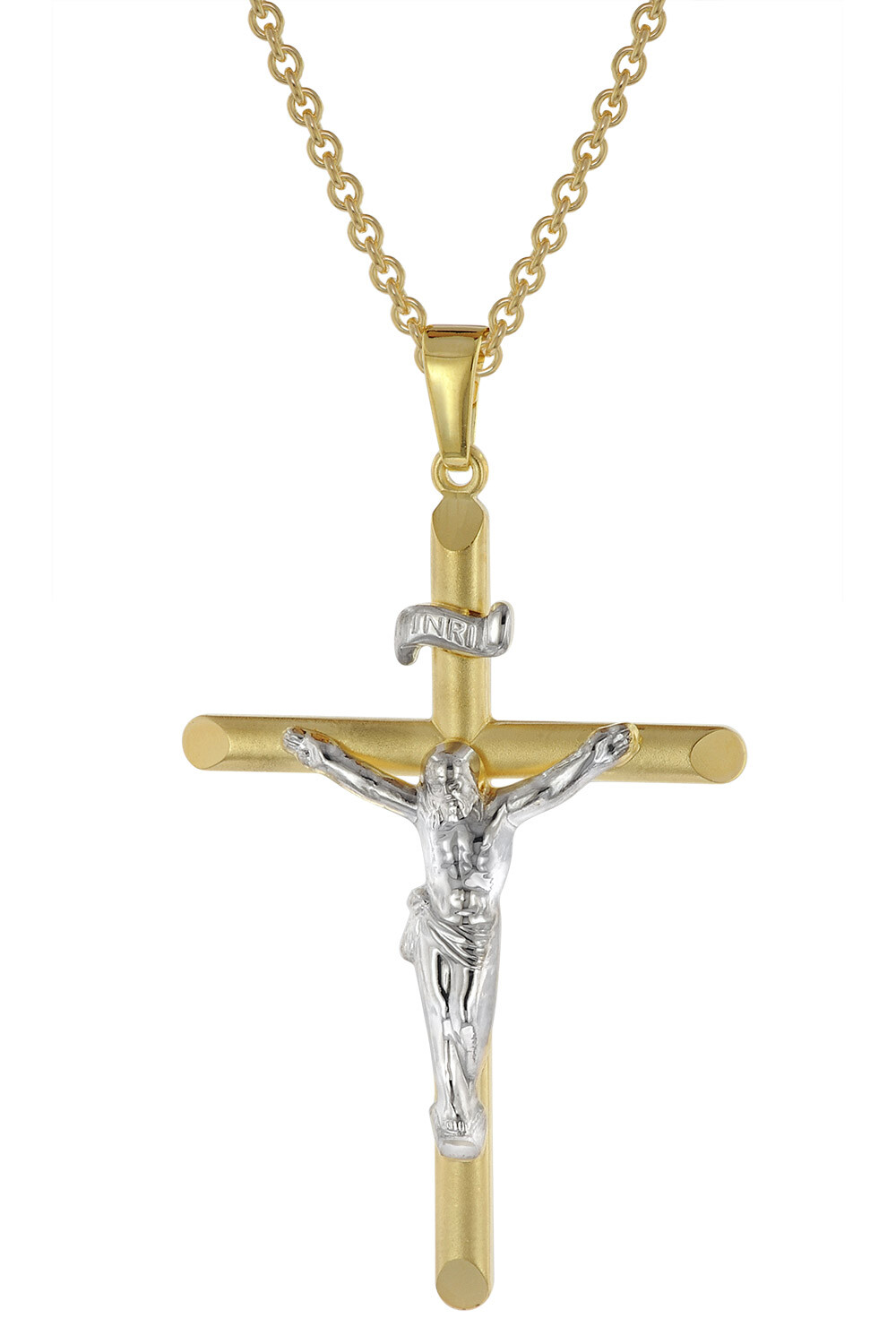 МОДНЫЙ аксессуар Schmuck Kreuz-Anhnger 333 Gold двухцветный 18 мм Серебристая корона Vergoldete 3 54190₽