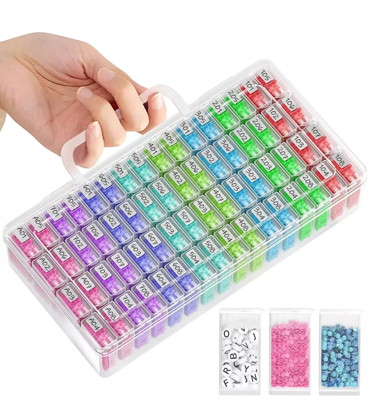 ARTDOT Diamond Painting Storage 64 Grid Bead Organizer Box