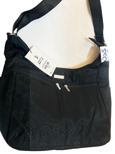 NWT CARGO CONVERTIBLE BAGGALLINI CROSSBODY SHOULDER BAG ZIP BLACK NYLON POCKETS - Picture 4 of 8