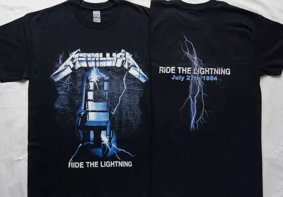 Metallica T-Shirt Ride The Lightning Heavy Metal Tee Men's Black