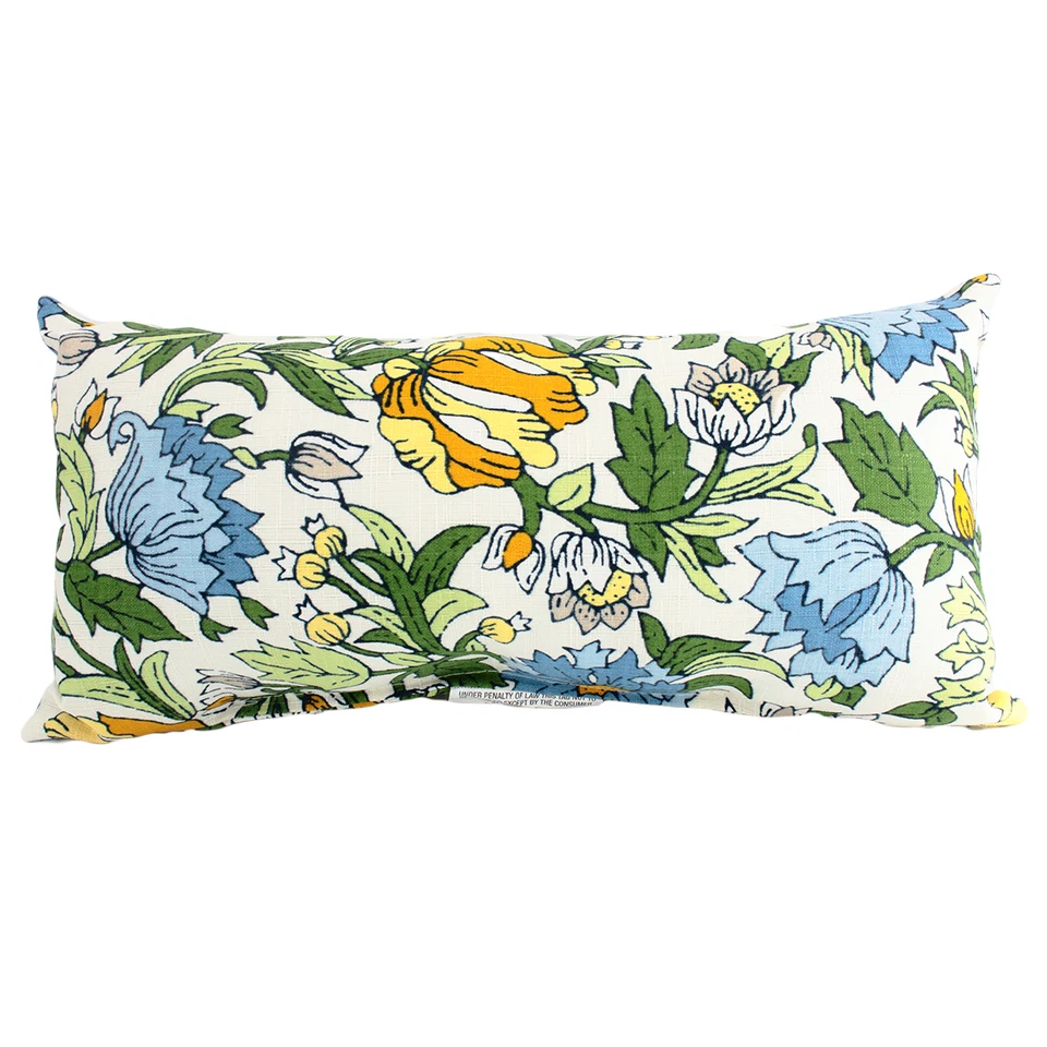 Juego de 2 Almohadas Lumbares Rectangulares Exterior 100% Poliéster Vintage Floral 10" x 19" Foto 2 de 4