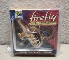 Firefly Golden Keychain San Diego Comic Con 2013 Pewter Finish Metal Gold Plated